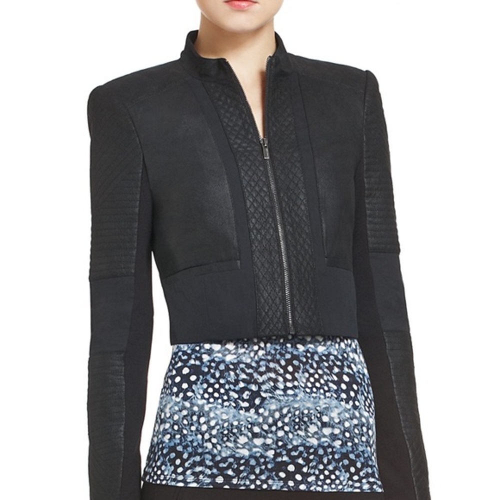 🧡 BCBGMaxAzria Joshua Cropped Moto Jacket Small